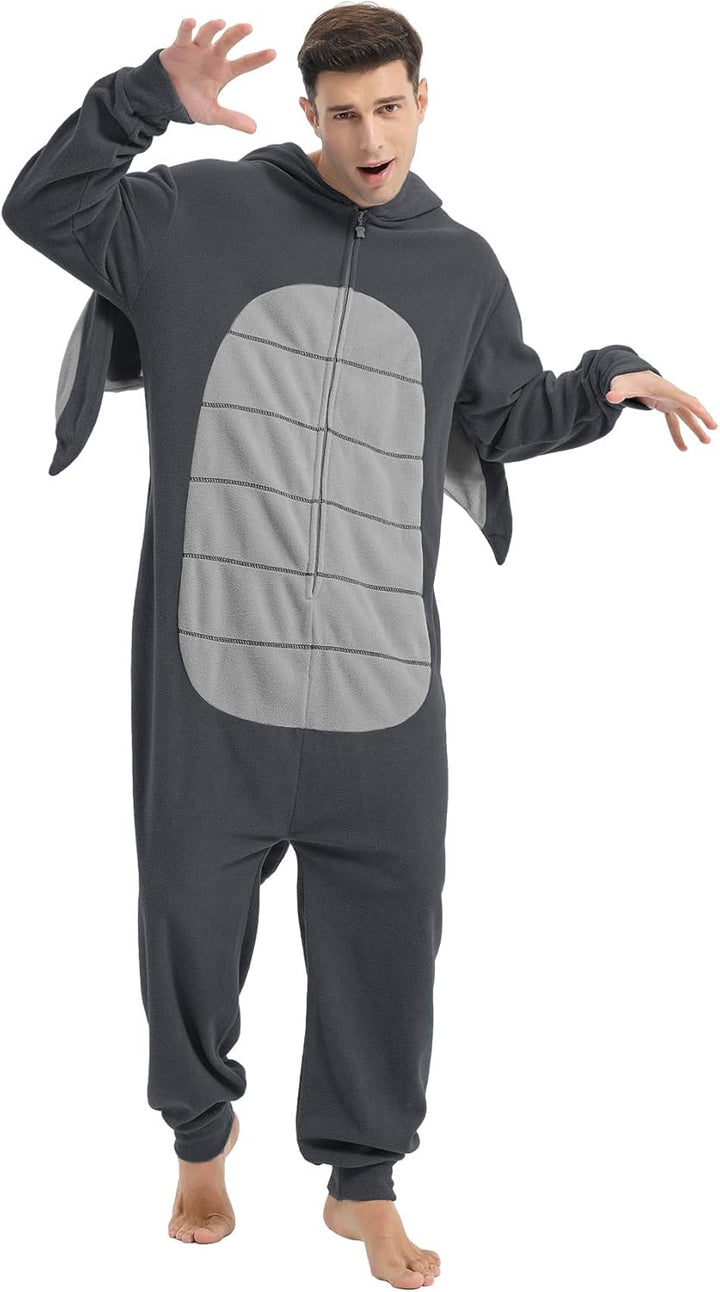 Focupaja Drache Onesie Erwachsene Tier-Cosplay Halloween Pyjamas Kostüme Teenager-Overall Einteiler