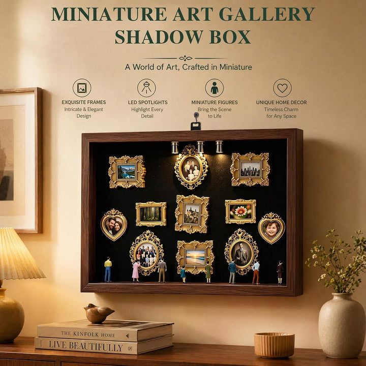 DIY Mini Museum Silhouette Box, Personalisierte DIY Silhouette Box, Mini Museum Bilderrahmen mit 8 M