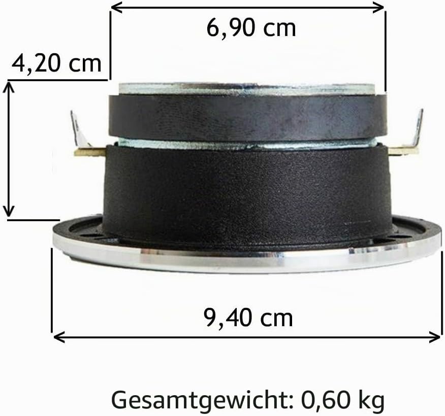 SP 2 Tweeter Audio SPTW28 Ultra Slim 100 watt rms und 200 watt max mit 9,40 cm Durchmesser und 107 d