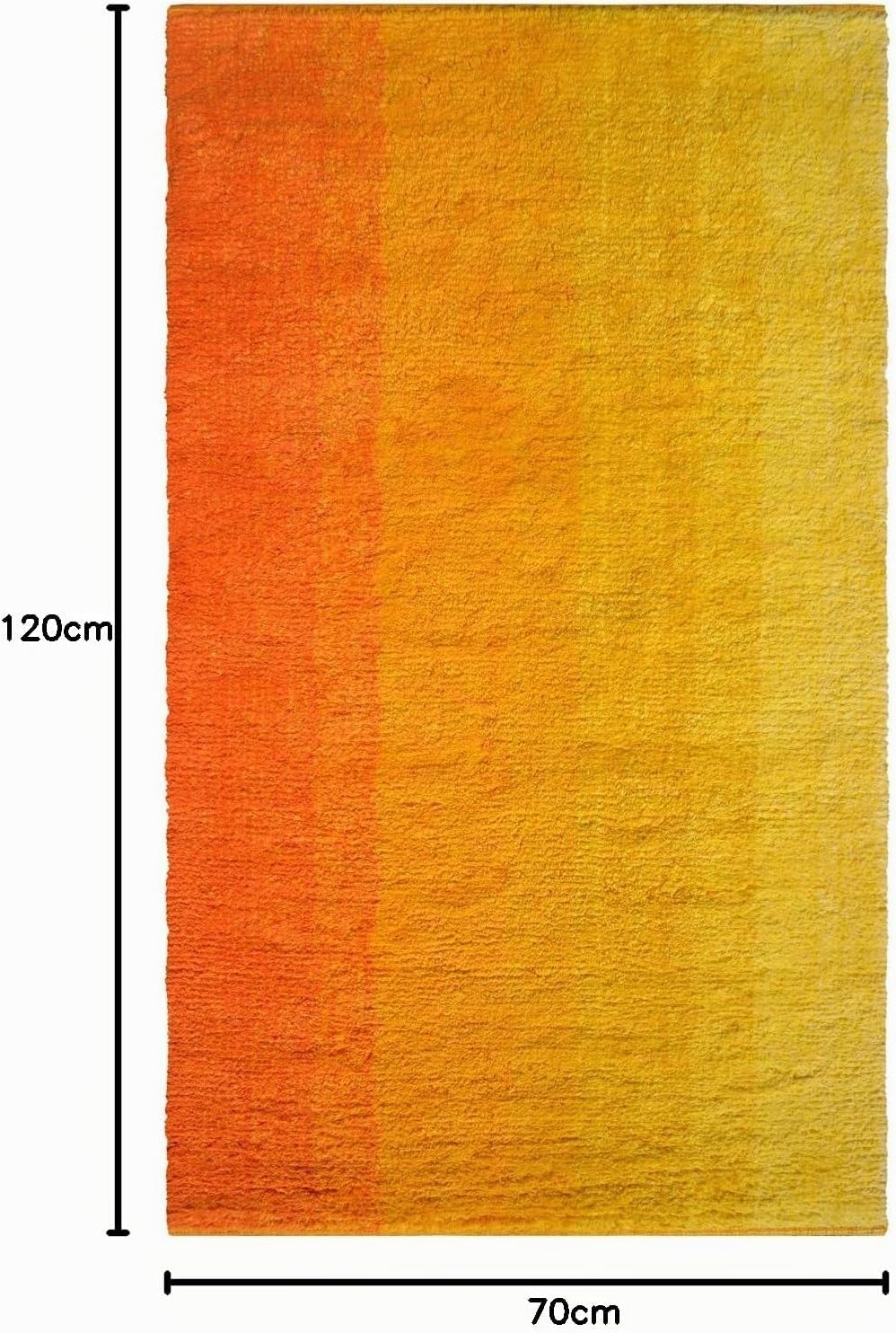 Dyckhoff Badteppich Colori, Gelb, 70 x 120 cm, 100% Bio Baumwolle, GOTS 70 x 120 cm Gelb, 70 x 120 c