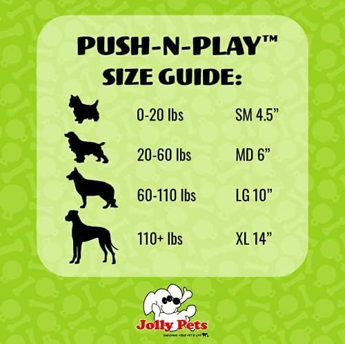 Jolly Pets Hundespielzeug Push-n-Play, 25 cm, Blau blau 25,4 cm, blau 25,4 cm