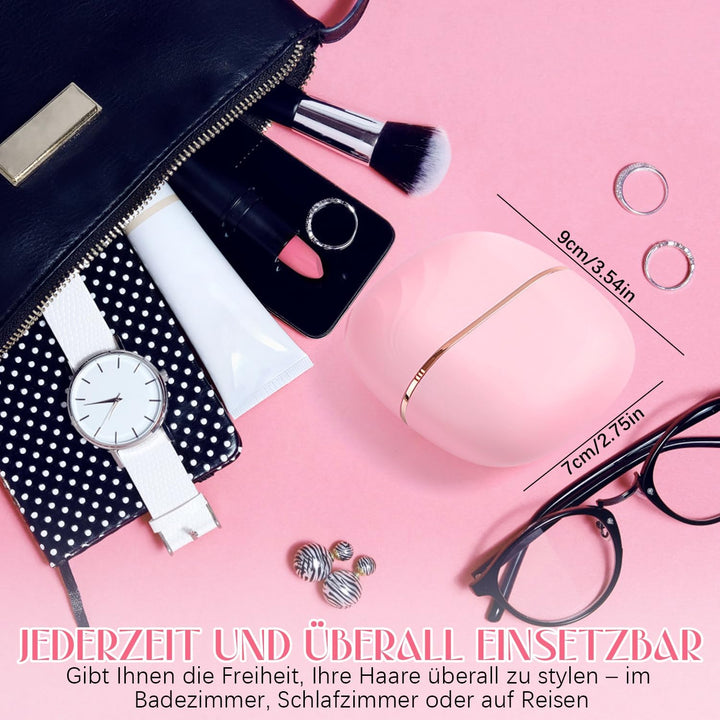 Mini Hair Straightener Brush, Mini-Glätteisen Kabellos, Schnelles Erhitzen, Wiederaufladbare Tragbar