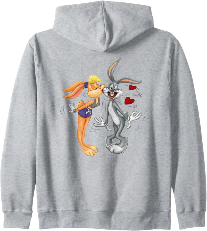Looney Tunes Bugs and Lola Kiss Valentine's Day Kapuzenjacke