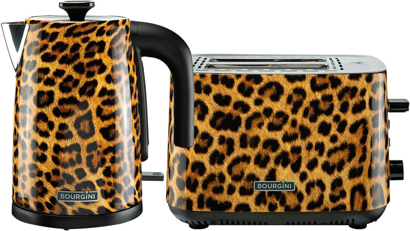 Stilvolles Panther-Set: Trendy Wasserkocher und Toaster im Panther-Design für moderne Küchen