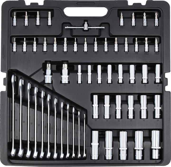 KS Tools 918.0216 1/4"+3/8"+1/2" CHROMEplus Steckschlüssel-Satz, 216-tlg 216-tlg. Hochglanz verchrom