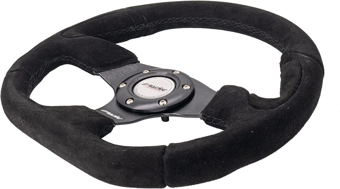 Simoni Racing Universal Lenkrad X2 Shammy Leather - Schwarz Suède - Durchmesser 330mm