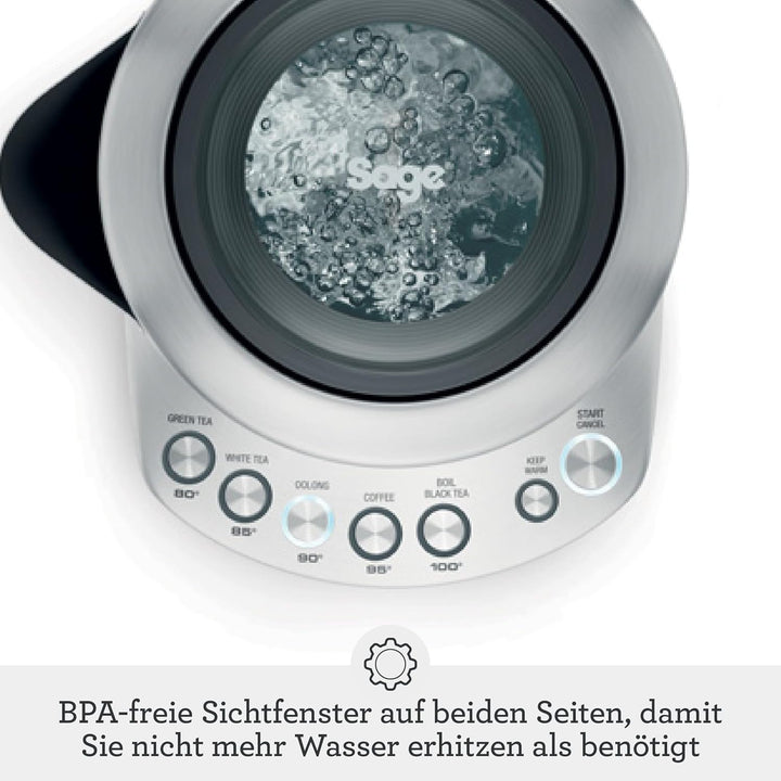 Sage - The Smart Kettle - Leiser, kabelloser elektrischer Wasserkocher - 1,7L Fassungsvermögen, Schn