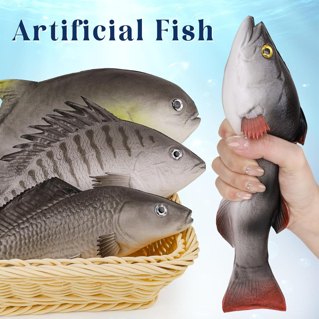 4 Stück Künstliche Fische Realistische Kunststoff Fisch Deko Simulation Lebensmittel Modell Lebensec