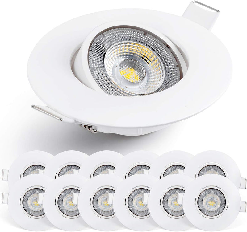 Emos LED Einbaustrahler 230V, 5W / 450lm, 50° schwenkbar, neutralweiss 4000k | Einbaustrahler LED Sp