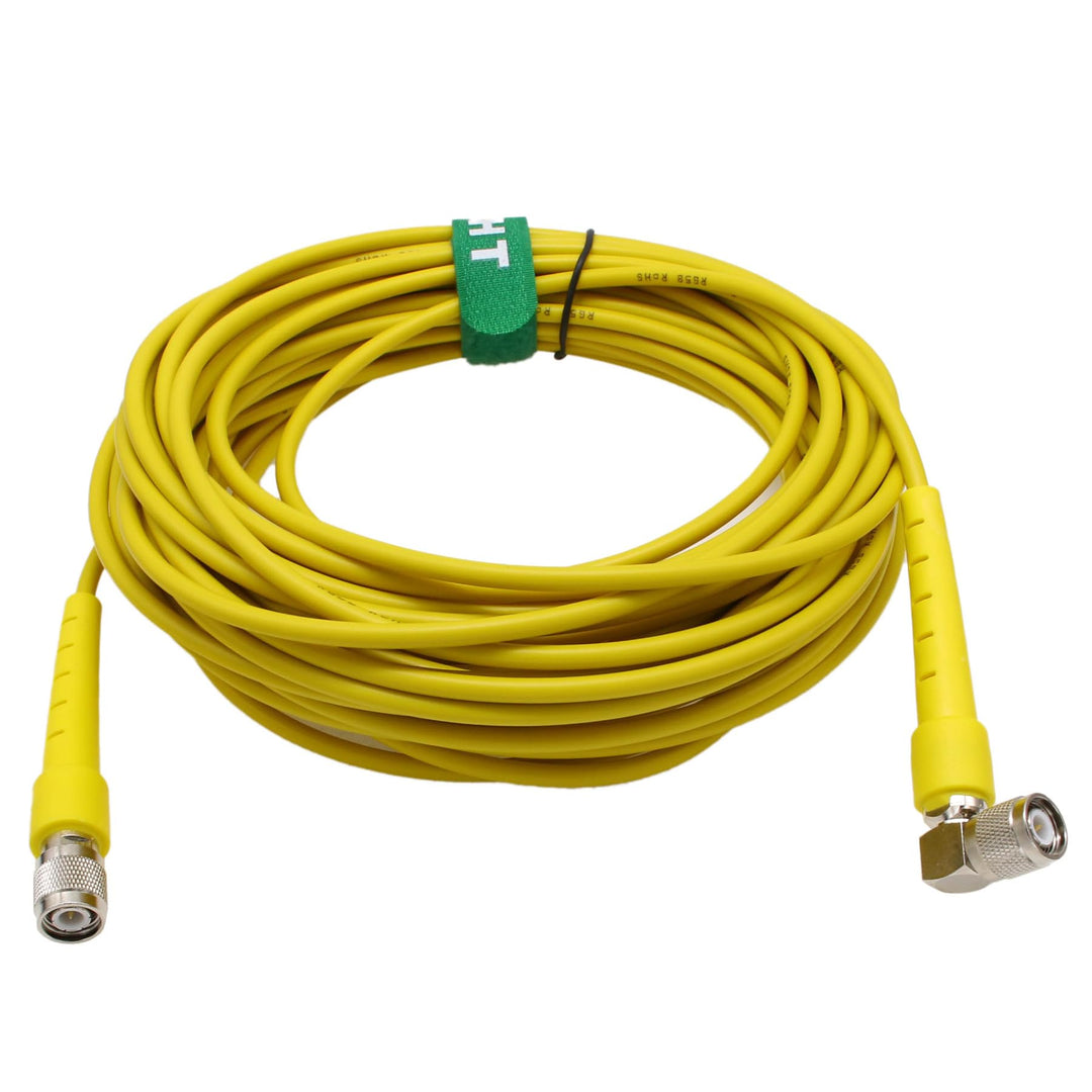 HangTon Gelbes GPS-Antennenkabel TNC-Stecker rechtwinklig RG58 für Trimble Topcon Sokkia Leica Empfä