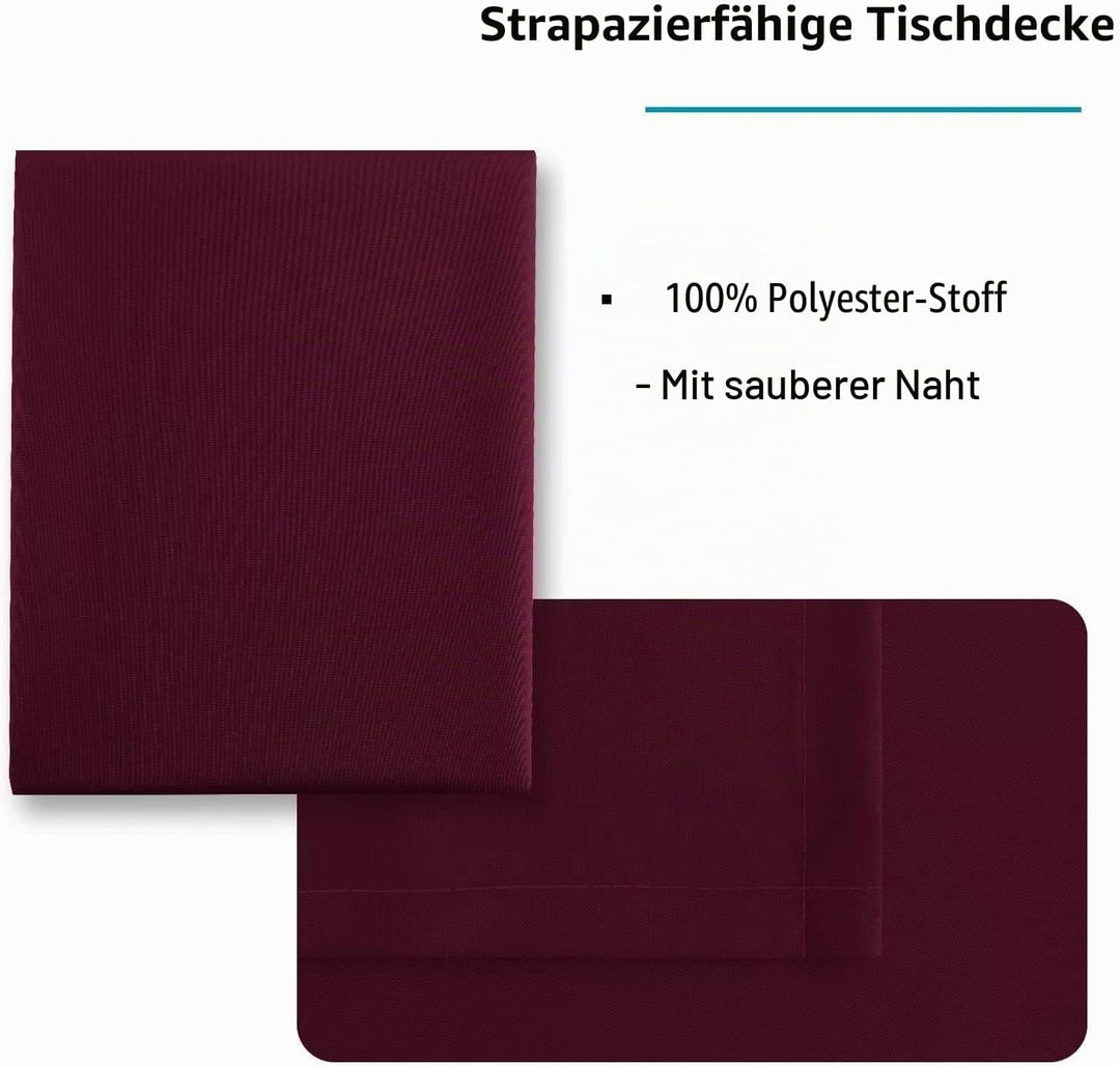 Hiasan Glatt Tischdecke Weihnachten Fleckenabweisend Tischtuch mit Lotuseffekt Leicht Wasserabweisen