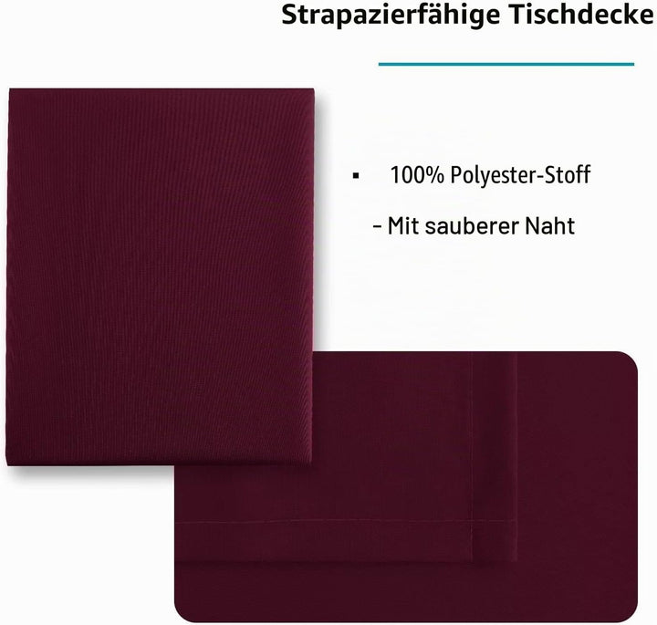 Hiasan Glatt Tischdecke Weihnachten Fleckenabweisend Tischtuch mit Lotuseffekt Leicht Wasserabweisen