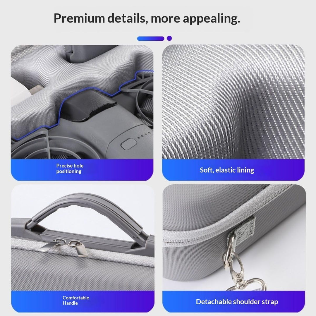 Tragetasche für DJI Neo 2 Fly More Combo und Zubehör, tragbare PU-Umhängetasche für DJI Neo 2, kompa