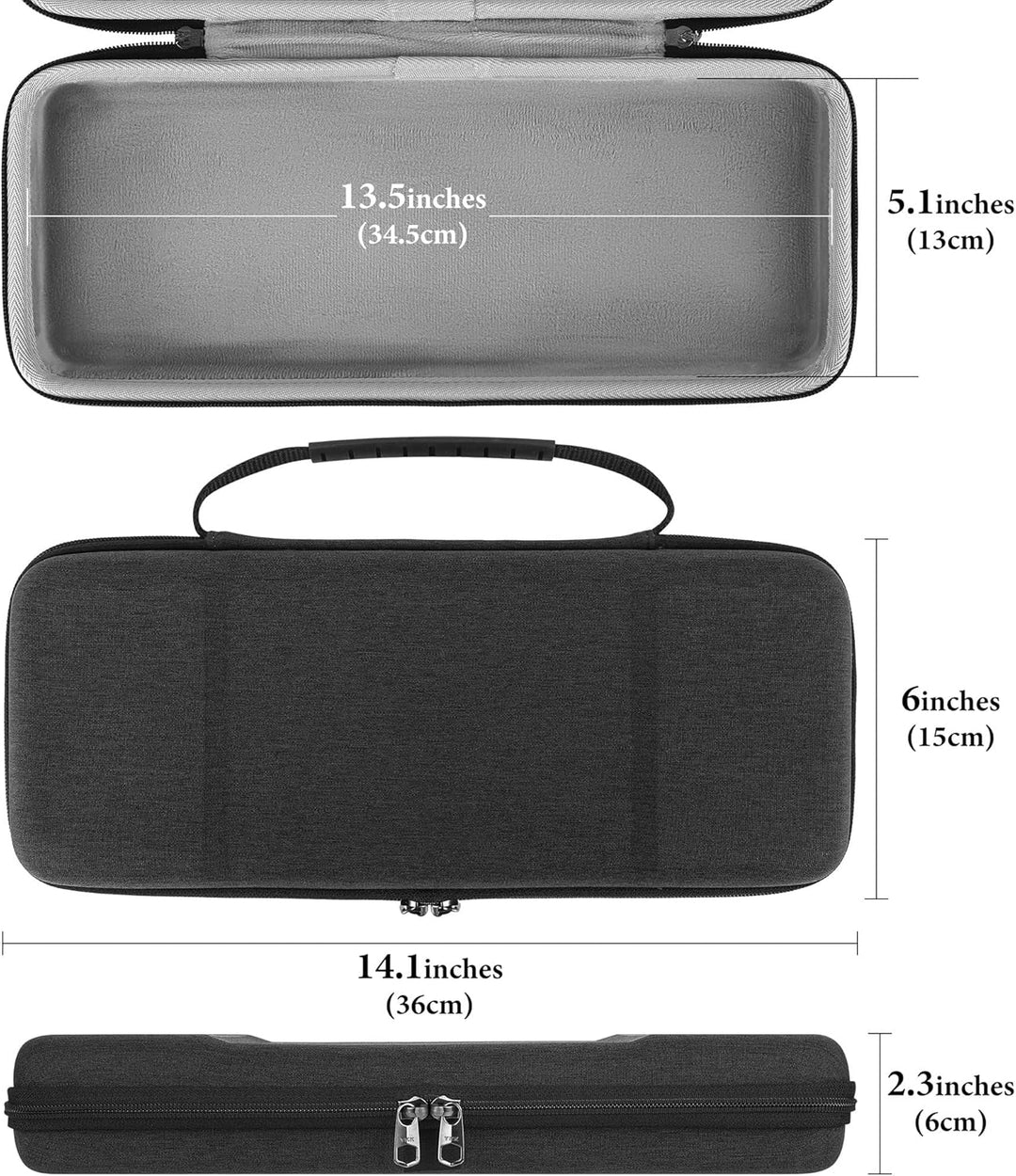 Geekria 65 % kompakte Tastaturhülle, Hartschalen-Reisetasche für 68 Tasten, kompakte Tastatur, kompa