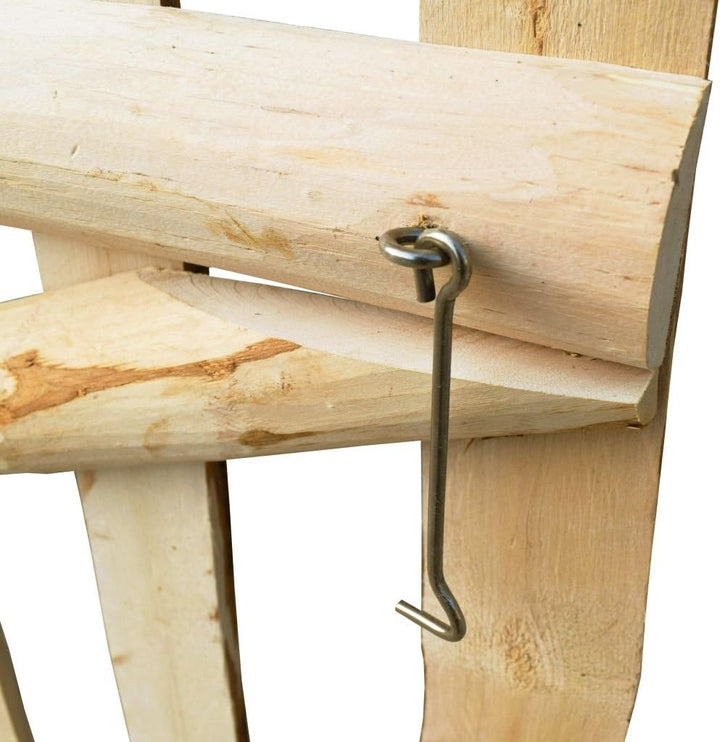 Tidyard Gartentor Zauntor Einflügelig Haselnussholz Gartentür Zauntür Pforte Holztor 100 x 90 cm für