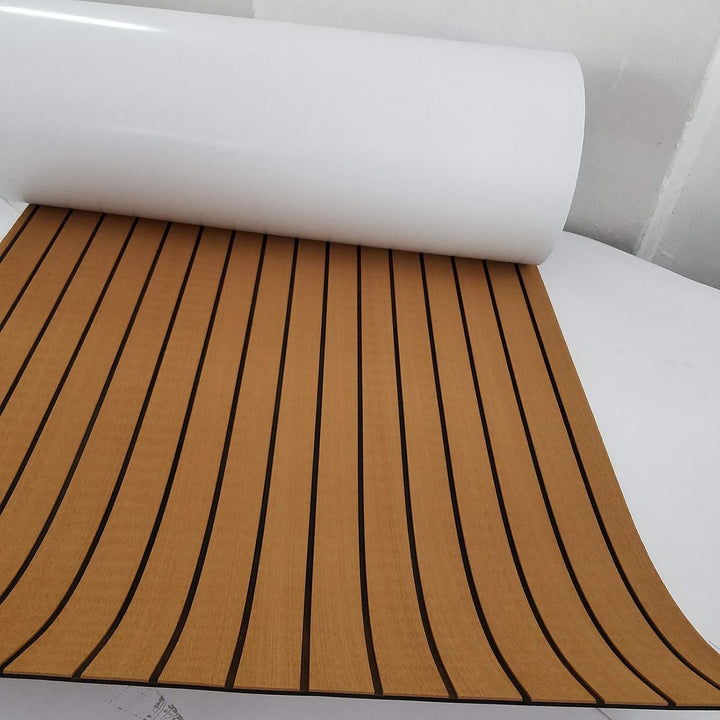yuanjiasheng Eva-Schaumstoff-Bodenbelag für Boote, Deckplatte aus Vinyl-Imitat-Teakholz für Yachtpon
