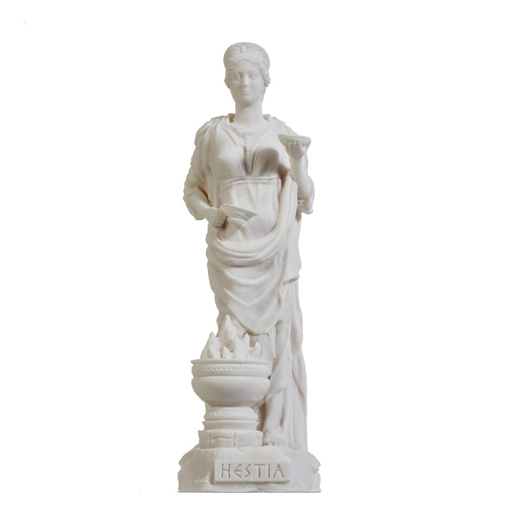 BEAUTIFUL GREEK STATUES Hestia Göttin of The Hearth, Home Family, and The State Alabaster Statue, 22