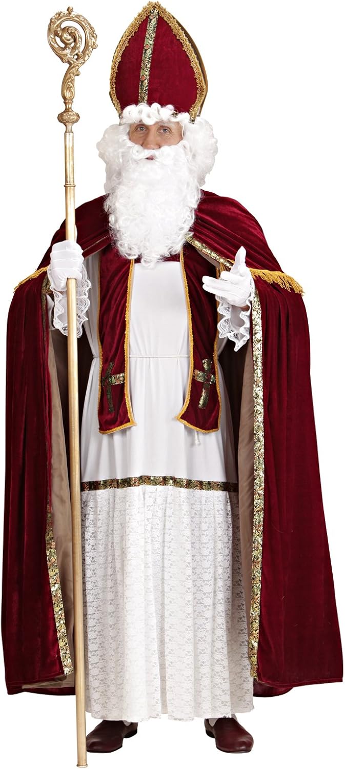 shoperama Saint Nicholas Nikolaus Kostüm für Herren Santa Claus Weihnachtsmann Erzbischof XXL-3XL, X
