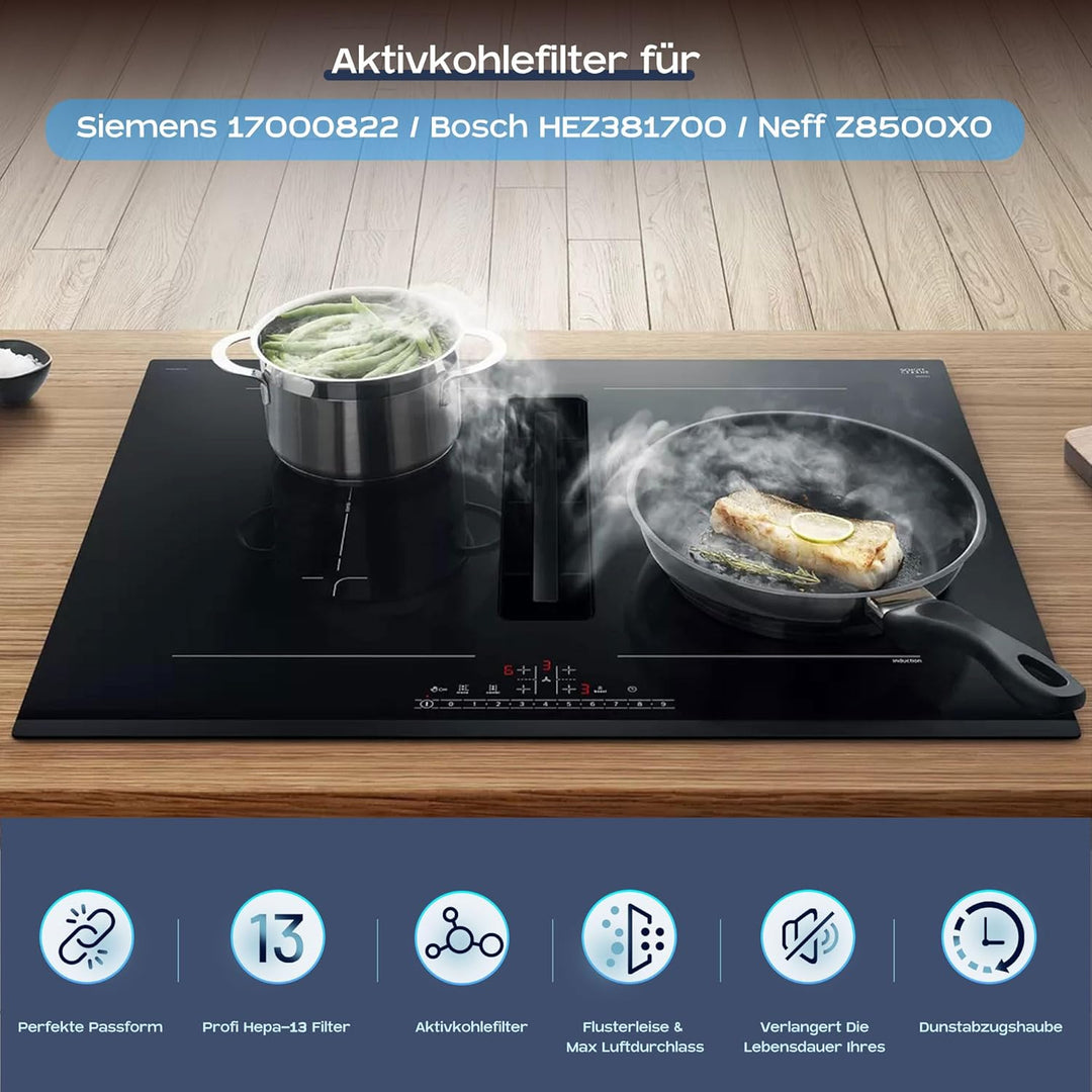 2 Aktivkohlefilter für Siemens HZ381700 Bosch HEZ381700 Neff Z8500X0 Gaggenau Constructa CA282110 Te