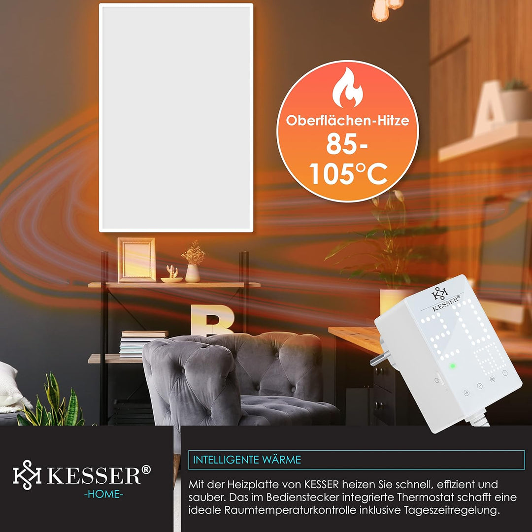 KESSER® Infrarotheizung Mit Thermostat Infrarotheizkörper Elektroheizung Infrarot Heizung Wandheizun