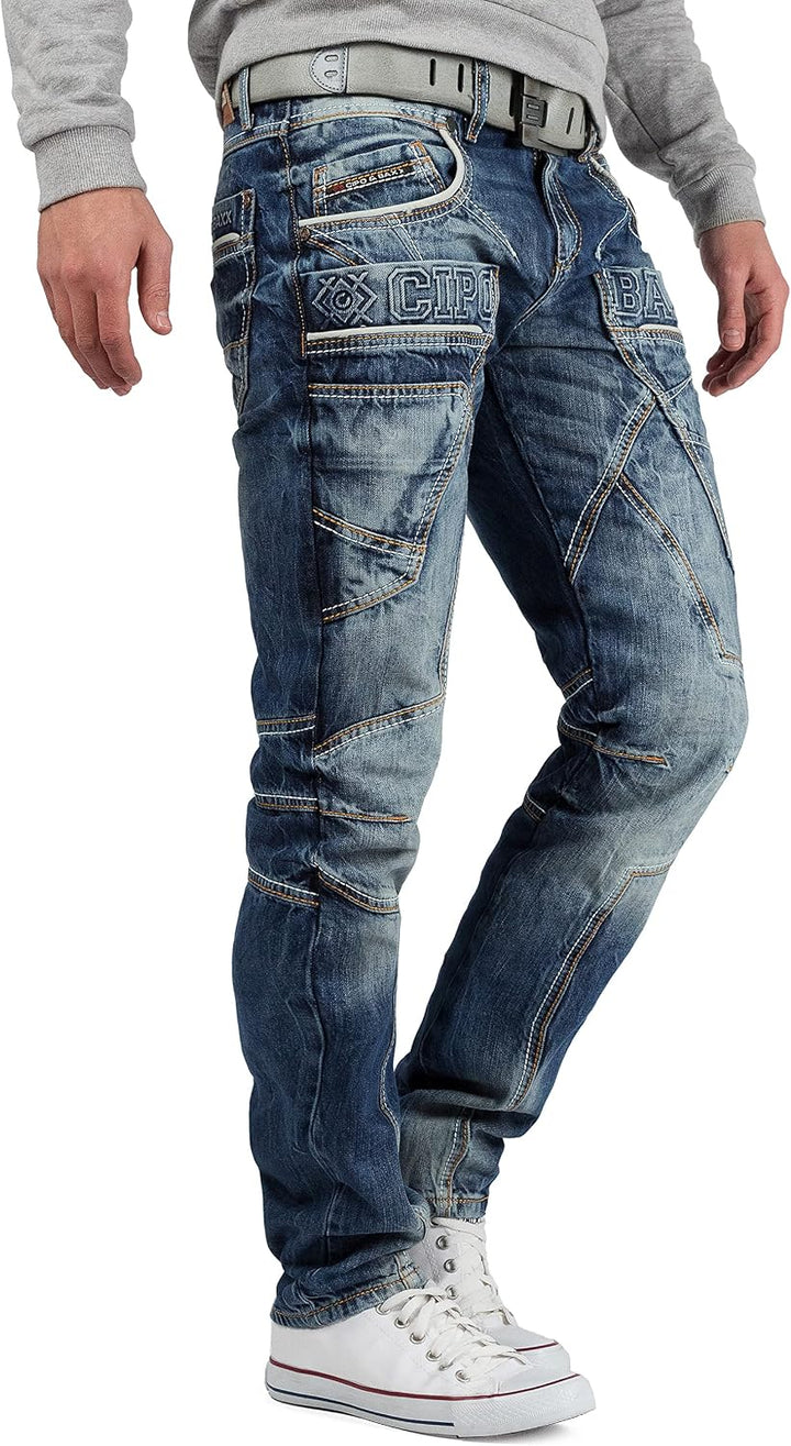 Cipo &amp; Baxx Herren Jeans CD391-bans W30/L34 30W / 34L Blau - 41, 30W / 34L Blau - 41