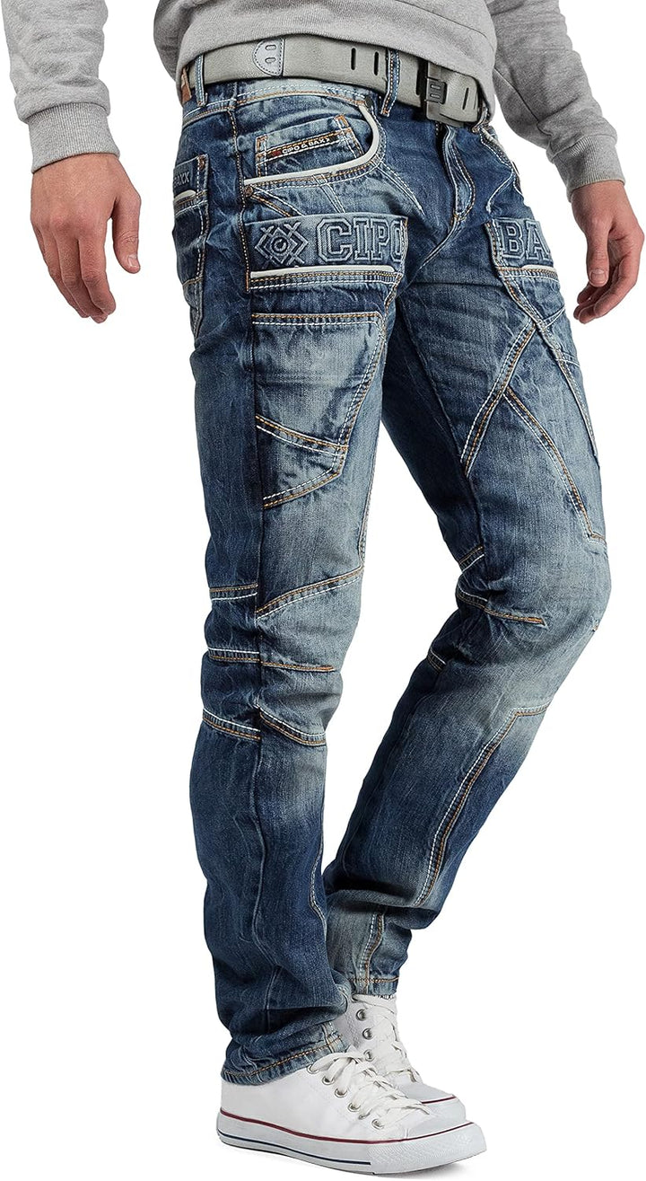 Cipo &amp; Baxx Herren Jeans CD391-bans W30/L34 30W / 34L Blau - 41, 30W / 34L Blau - 41