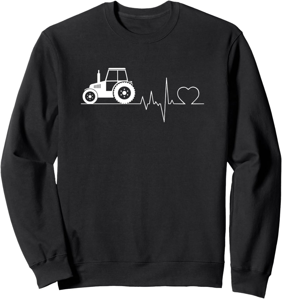 Landwirt Traktor Bauer Landmaschinen Herzschlag Sweatshirt