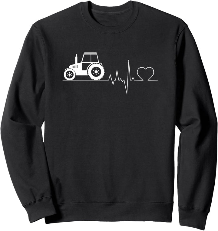 Landwirt Traktor Bauer Landmaschinen Herzschlag Sweatshirt