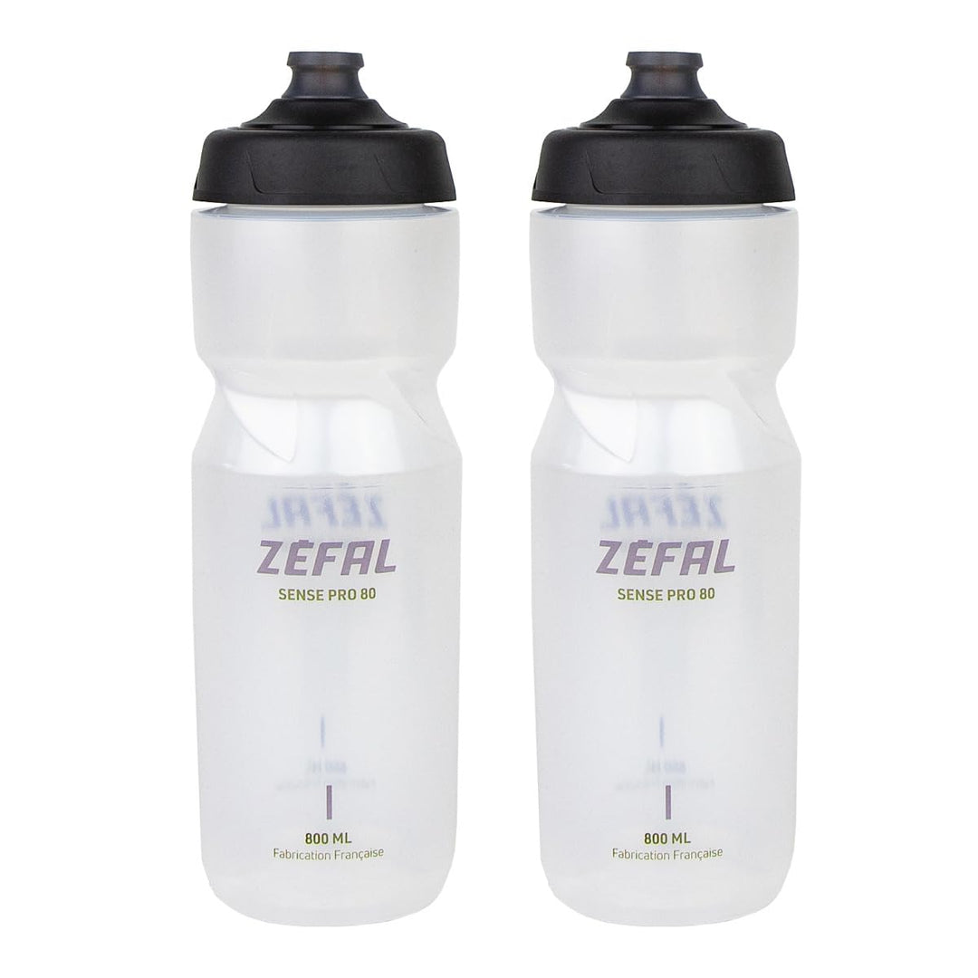 ZEFAL Sense Pro 80 Fahrradflasche 800 ML x 2 - Set mit 2 Fahrrad Trinkflasche Auslaufsicher - Trinkf