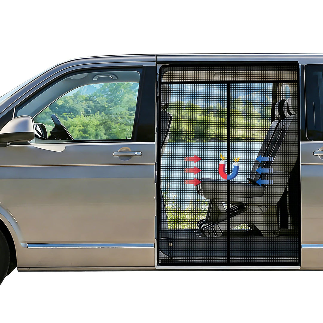 Magnetic Mosquito Net Compatible with VW Bus T5 T6 for Sliding Door, Car Fly Screen with Insect Prot