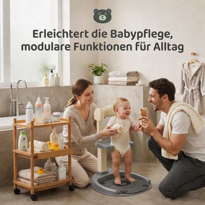 2-in-1 Baby Dusche Ständer, Einstellbarer Baby Shower Stand Support mit AntiRutsch-Basis, Weichem PU
