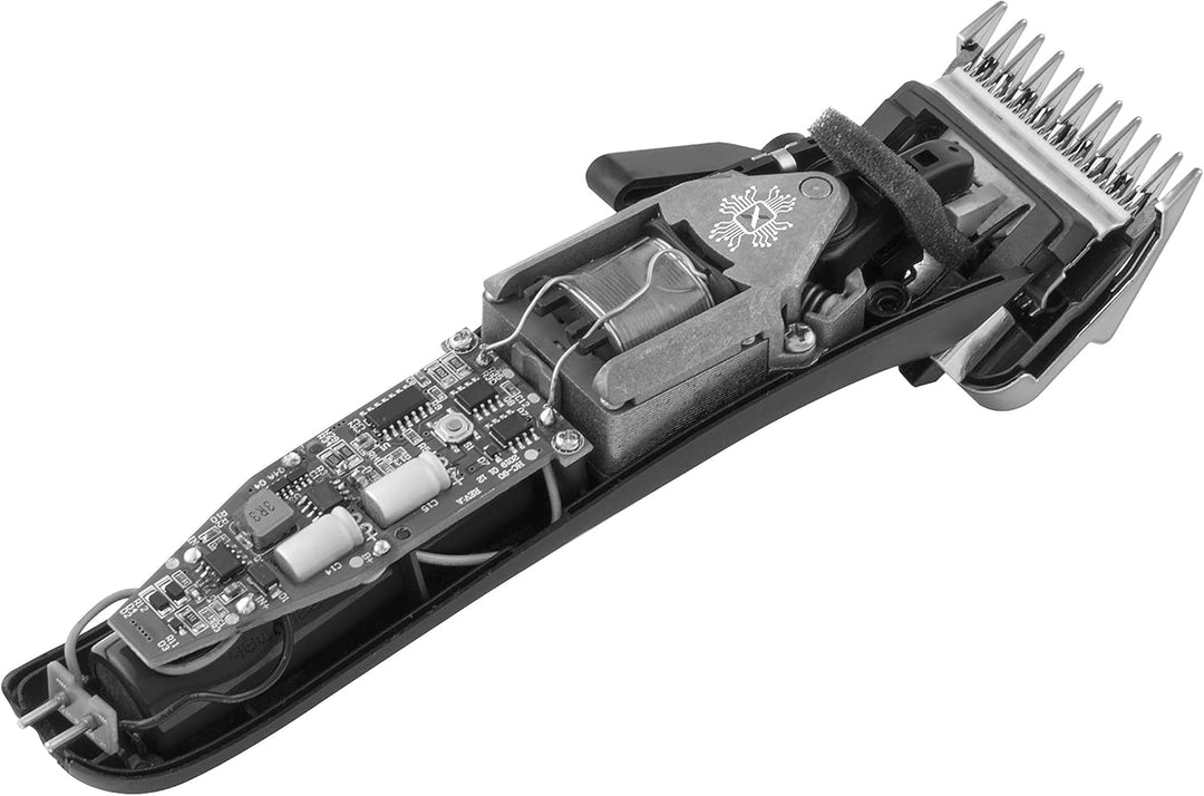GAMMAPIU' GAMMAPIú X-ERGO Elektrorasierer für Herren, Clipper Profi, Klinge Taper 45 mm, DLC Black D