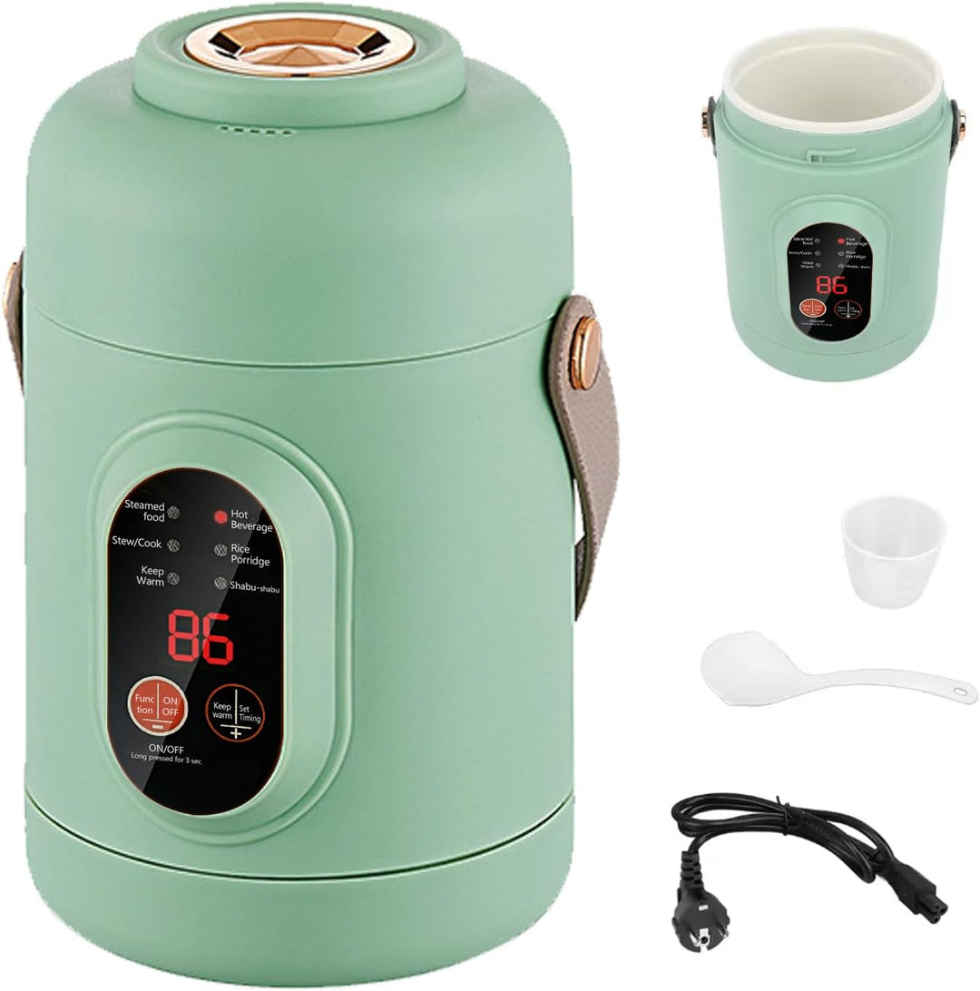 Elektrischer Hot Pot, Tragbarer Elektrischer Topf 800ML Ramen-Kocher mit 6 Modi & Timer Reise-Kochto