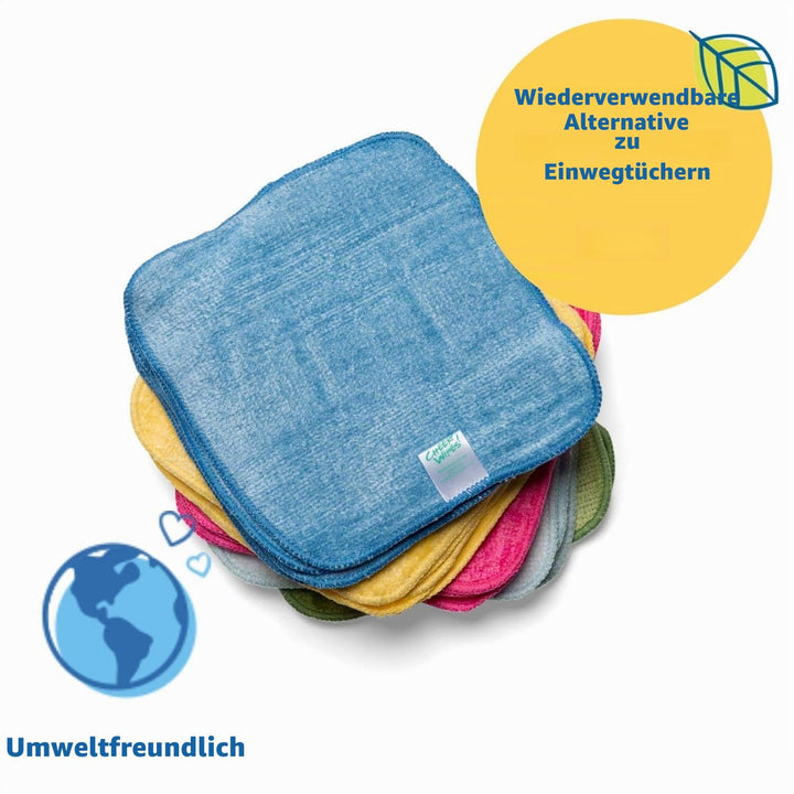 Babytücher aus Bambusfrottee in Regenbogenfarben, waschbar, wiederverwendbar, 25 Stück, regenbogenfa