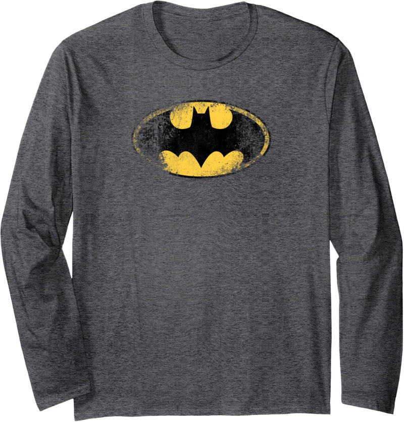 Batman Destroyed Logo Langarmshirt