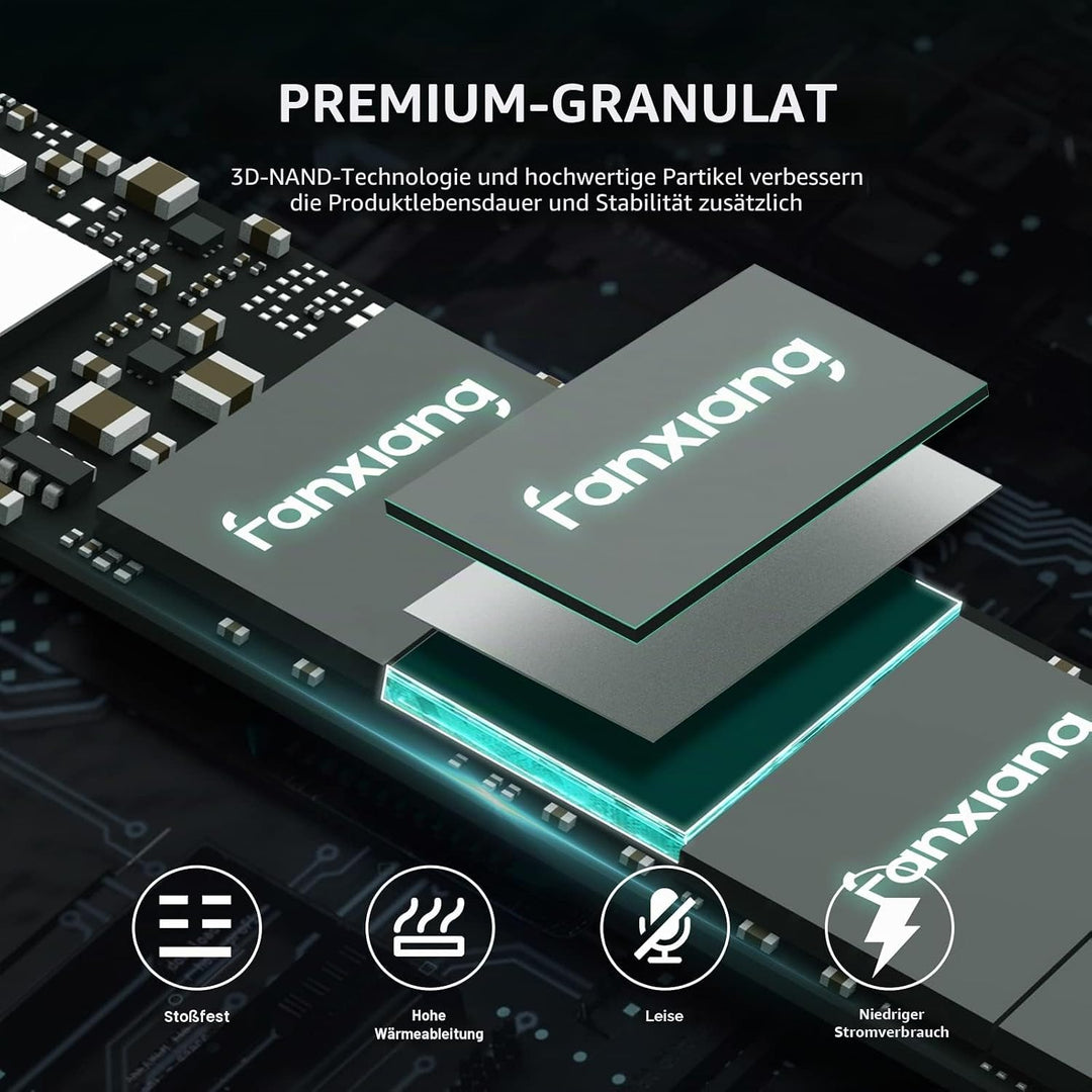 fanxiang M.2 SSD 512GB Interne NVMe SSD Festplatte PCIe 3.0, 3500MB/s Lesen, 3000MB/s Schreiben, SSD