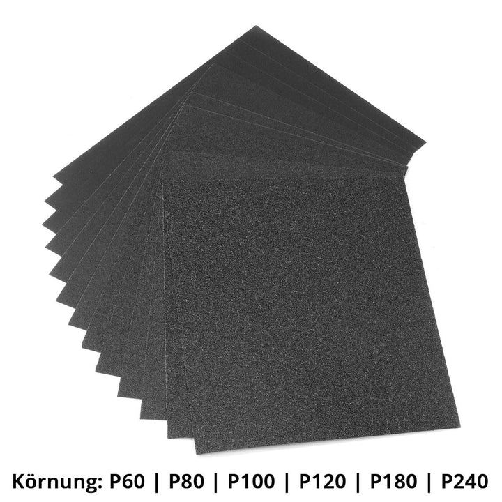 STAHLWERK Siliziumcarbid-Schmirgelpapier 230 x 280 mm, 2 x 12 Stück | Schleifpapier | Schleifpads |