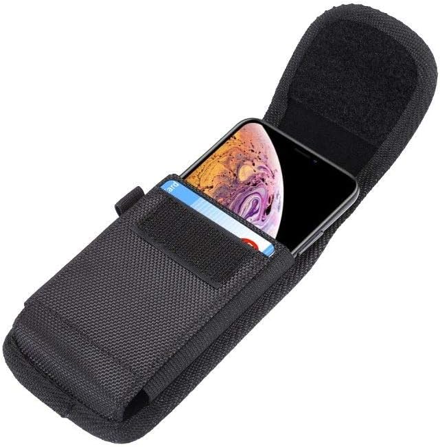 Nylon Belt Holster with Metal Clip and Card Holder für Sony Xperia XZ1-Compact - Black