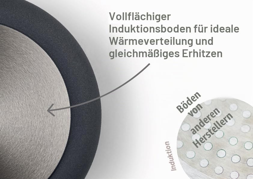 Woll Norbert 11026DPI Diamond LITE Induktion Guss-Schwenkpfanne, FS Ø 26 cm, 9 cm hoch, schwarz, Ø 2