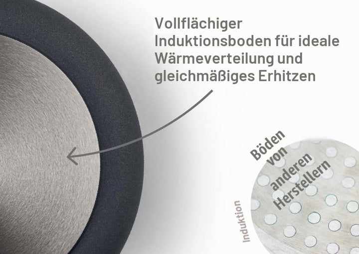 Woll Norbert 11026DPI Diamond LITE Induktion Guss-Schwenkpfanne, FS Ø 26 cm, 9 cm hoch, schwarz, Ø 2