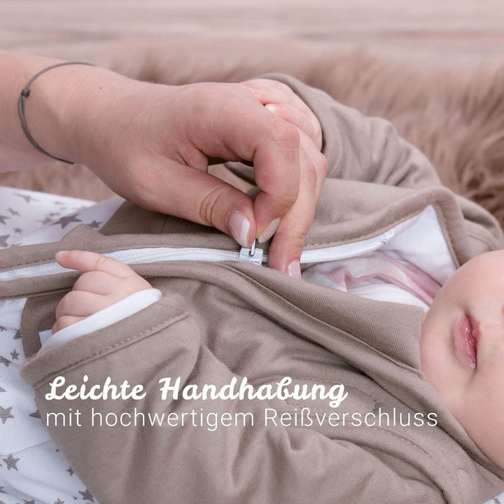 Gesslein 770199 Bubou Babyschlafsack mit abnehmbaren Ärmeln: Temperaturregulierender Ganzjahreschlaf
