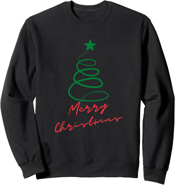 Weihnachtsbaum Stern Design Frohe Weihnachten Geschenke Sweatshirt