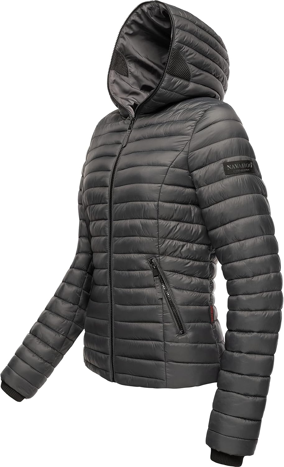 Navahoo Damen Damen leichte Übergangsjacke Steppjacke mit Kapuze Kimuk XS-XXL XS Anthracite, XS Anth