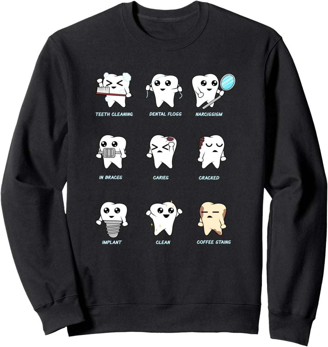 Zähne in Aktion - Zahnarzt Zahntechniker Zahnarzthelferin Sweatshirt