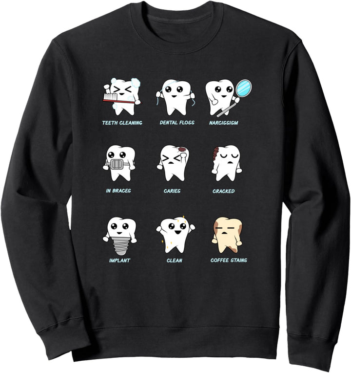 Zähne in Aktion - Zahnarzt Zahntechniker Zahnarzthelferin Sweatshirt