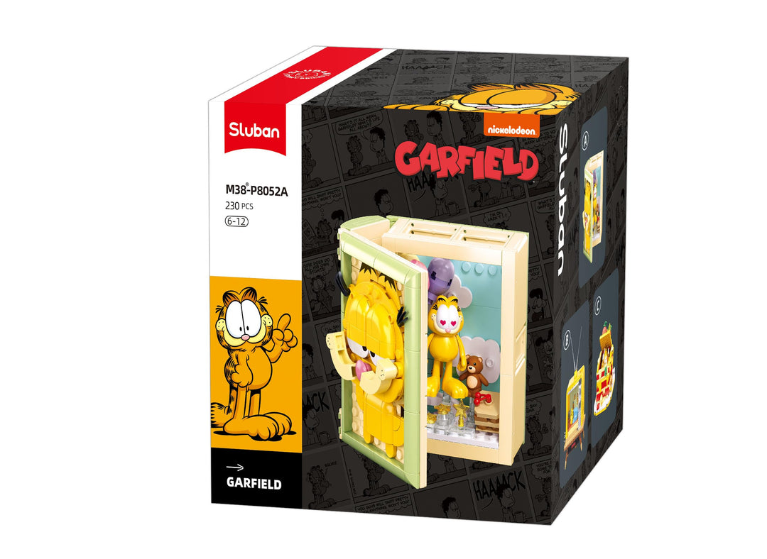 Sluban Garfield Bauspiel, 230-teilig, Nickelodeon, Modell M38-P8052A, für Kinder von 6-12 Jahren, Ro