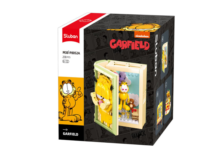 Sluban Garfield Bauspiel, 230-teilig, Nickelodeon, Modell M38-P8052A, für Kinder von 6-12 Jahren, Ro