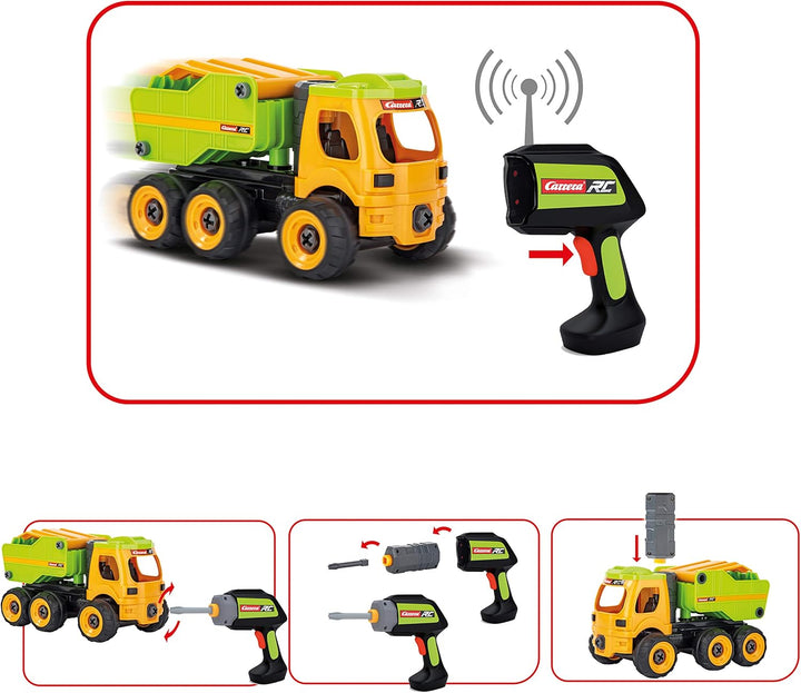 Carrera RC First Truck – Baustellenfahrzeug /Dump Truck mit Controller I Ferngesteuertes Auto ab 3 J