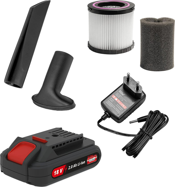 Güde Akku Nass Trockensauger NTST 18-201-05 (18V, 10 l Auffangbehälter, 4 Lenkrollen, Boden- & Fugen