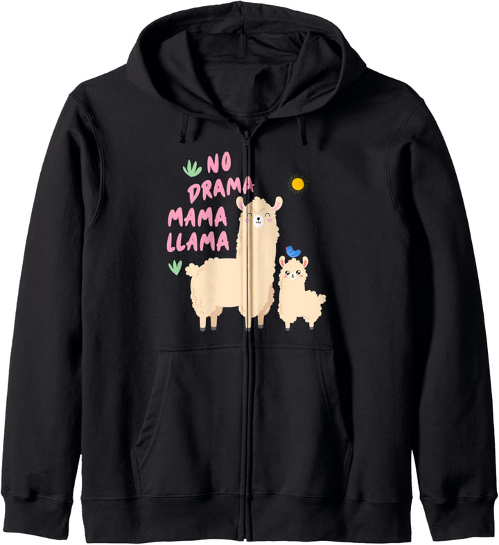 Mama Lama Shirt No Drama Mama Llama Kapuzenjacke